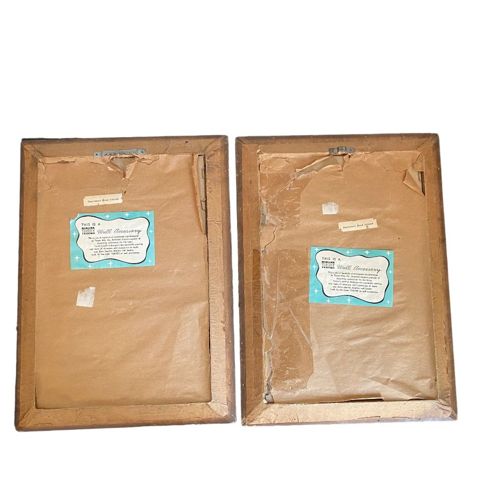 Vintage Hand Colored Turner Accessory Early American Scene 3D Wall Hangings Set - Picture 3 of 16